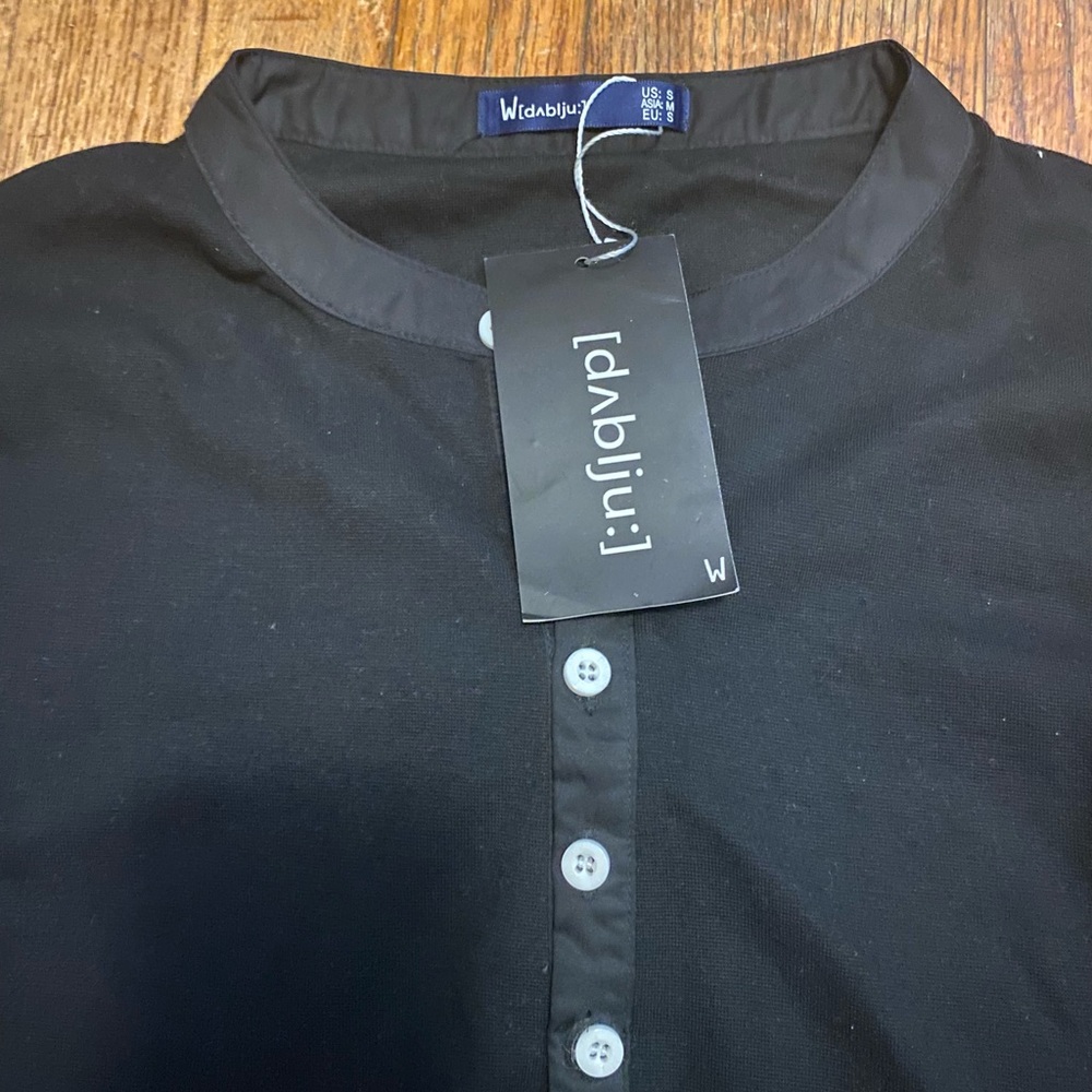 Black long sleeve Henley